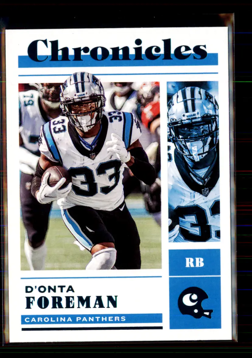 D'Onta Foreman 2022 Panini Chronicles Teal #26 - (113) - Carolina Panthers