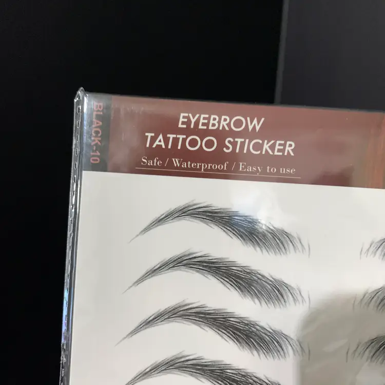 Eyebrow Tattoo Stickers  Black-10