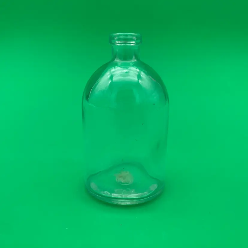 Vintage Clear Glass 2.5" Apothecary Bottle - Marked W 61