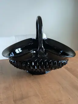 Vintage Indiana Glass Tiara Diamond Point Basket