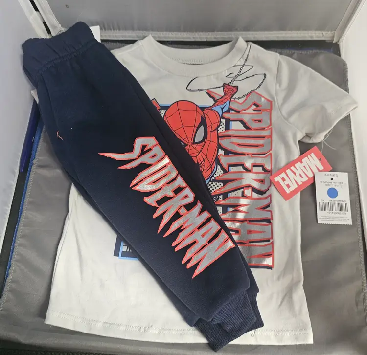 Boys Toddler Marvel Spiderman 2Pc Jogger Set New with Tags Size 12M