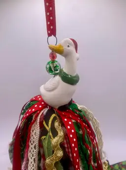 Cute Christmas Goose Salt Shaker Tassel
