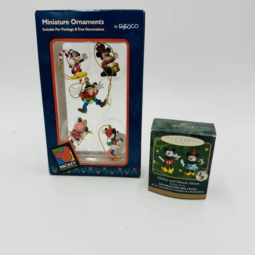 Mickey Unlimited Enesco Miniature Disney Ornaments 
