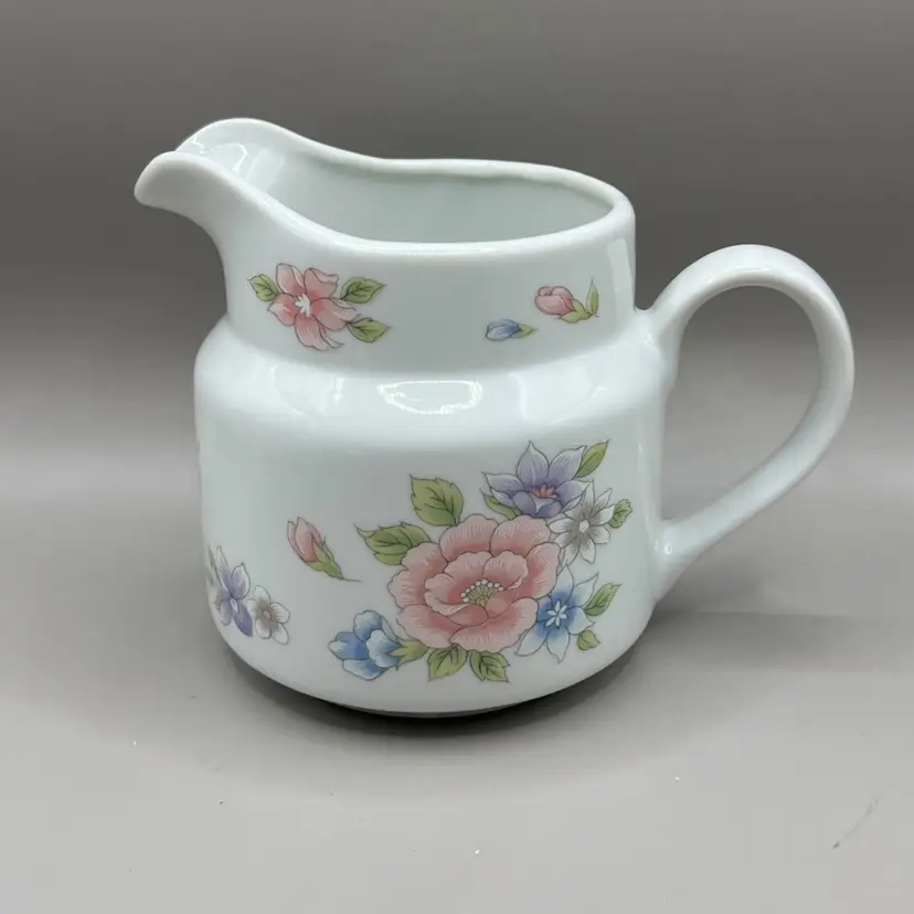 Porcelain Pitcher Or Creamer Floral Japan 4.5”