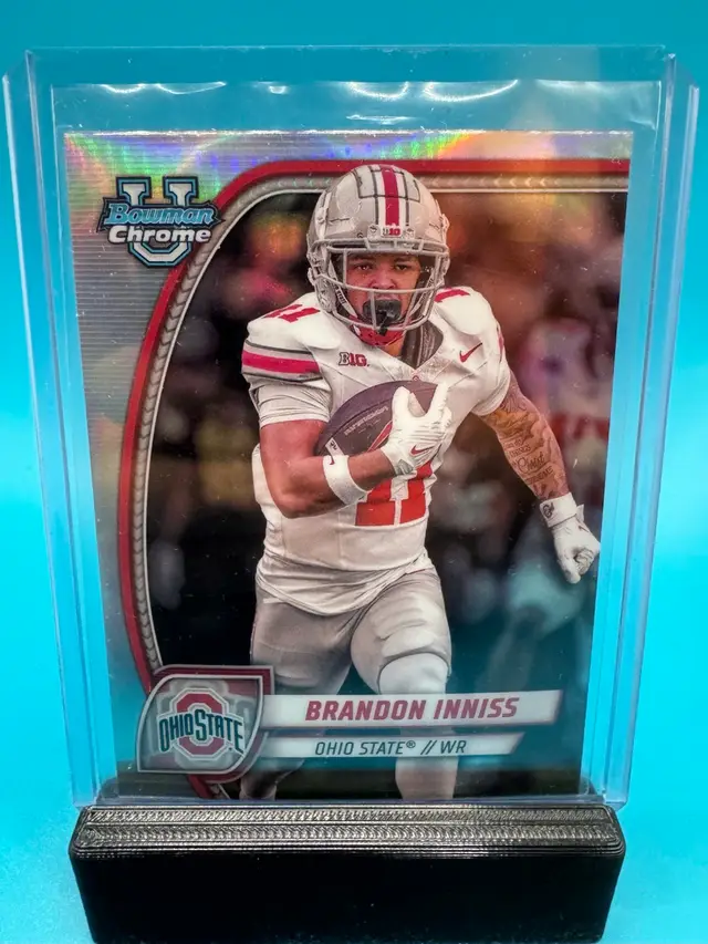 Brandon Inniss Bowman Chrome U Refractor Ohio State Buckeyes
