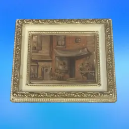 VTG Small Wall Art Celluloid Frame