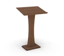 Handcrafted Black Walnut Lectern, Stately Modern