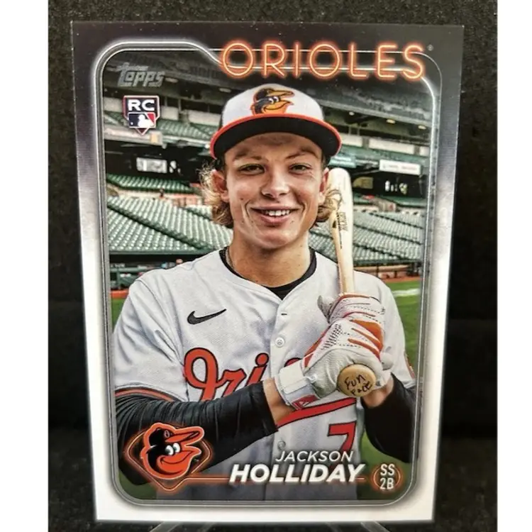 2024 Topps Series 2 - Variation Jackson Holliday #697 Fun Face on Bat Knob (RC)