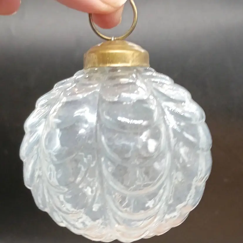 Pier 1  Swoop Curtains Design Krugel Style Christmas Ornament 3” in diameter