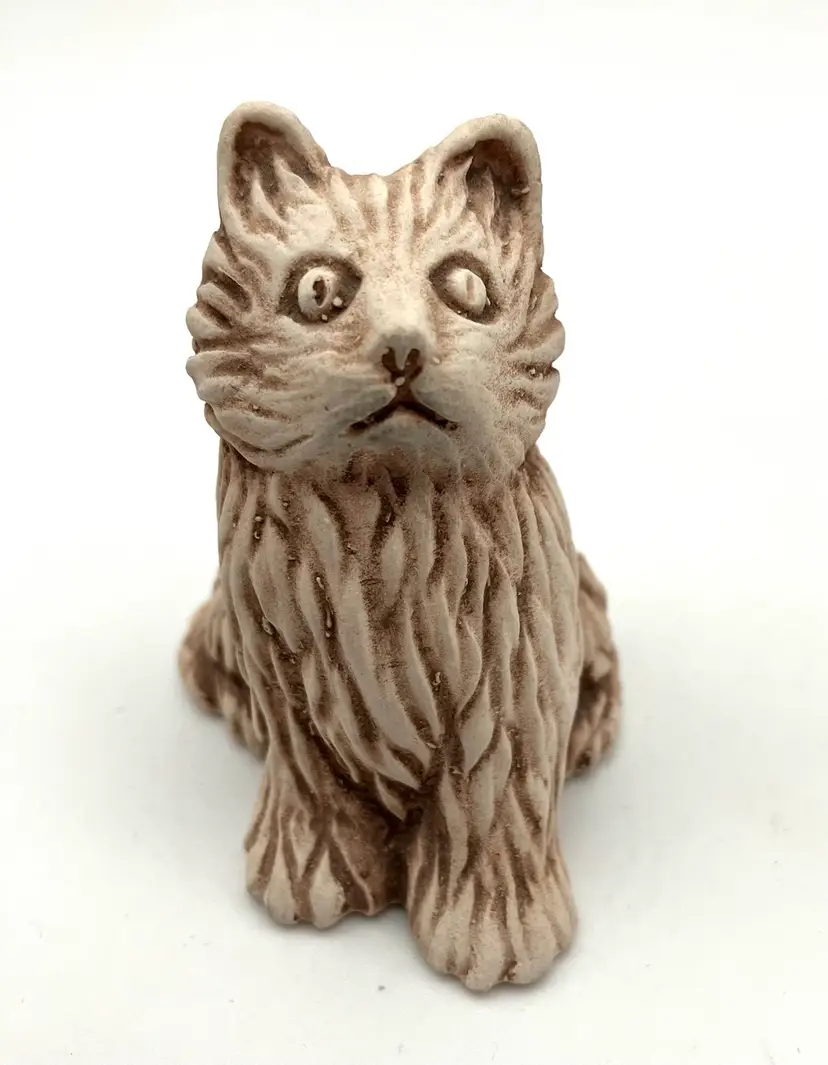 BIN - Marble Works Handcrafted Collectibles Resin Cat 1985