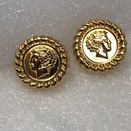 Vintage Monet Cameo Earrings For Pierced Ears