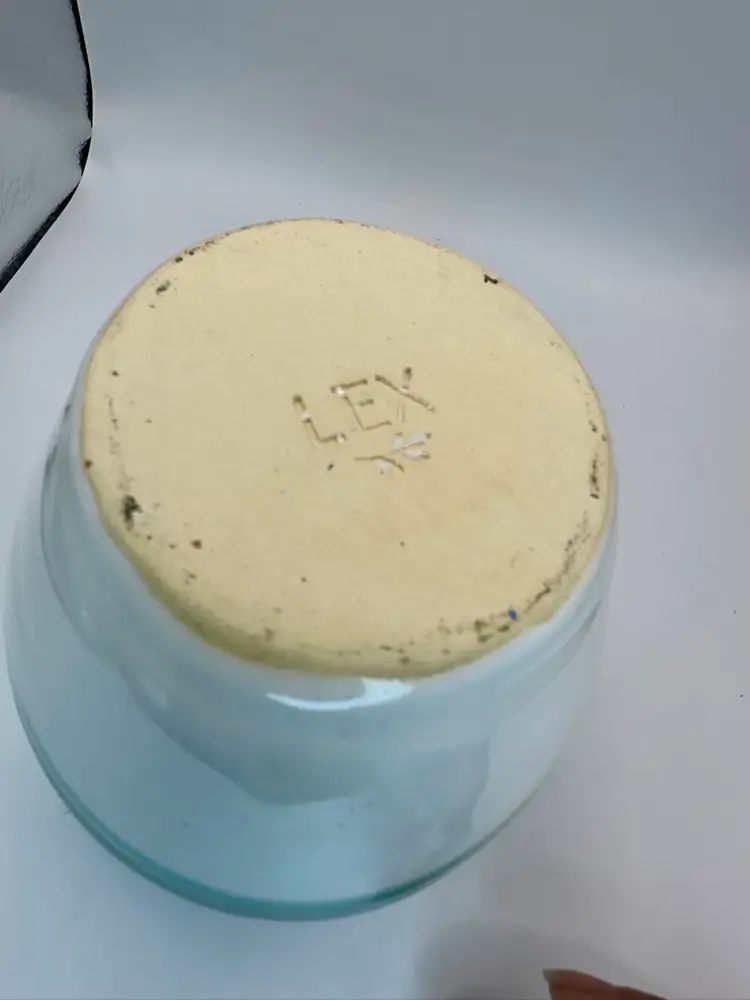 Art/Studio pottery Vase -signed LEX Aqua Blue