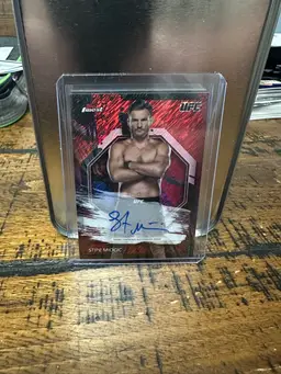 2024 UFC Topps Finest Red Shimmer On Card Auto- Stipe Miocic- Heavyweight 🐐!!
