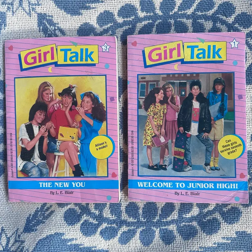 Vintage 1990 Girl Talk By L E Blair Volume #1 And #3 from Western Publishing Company