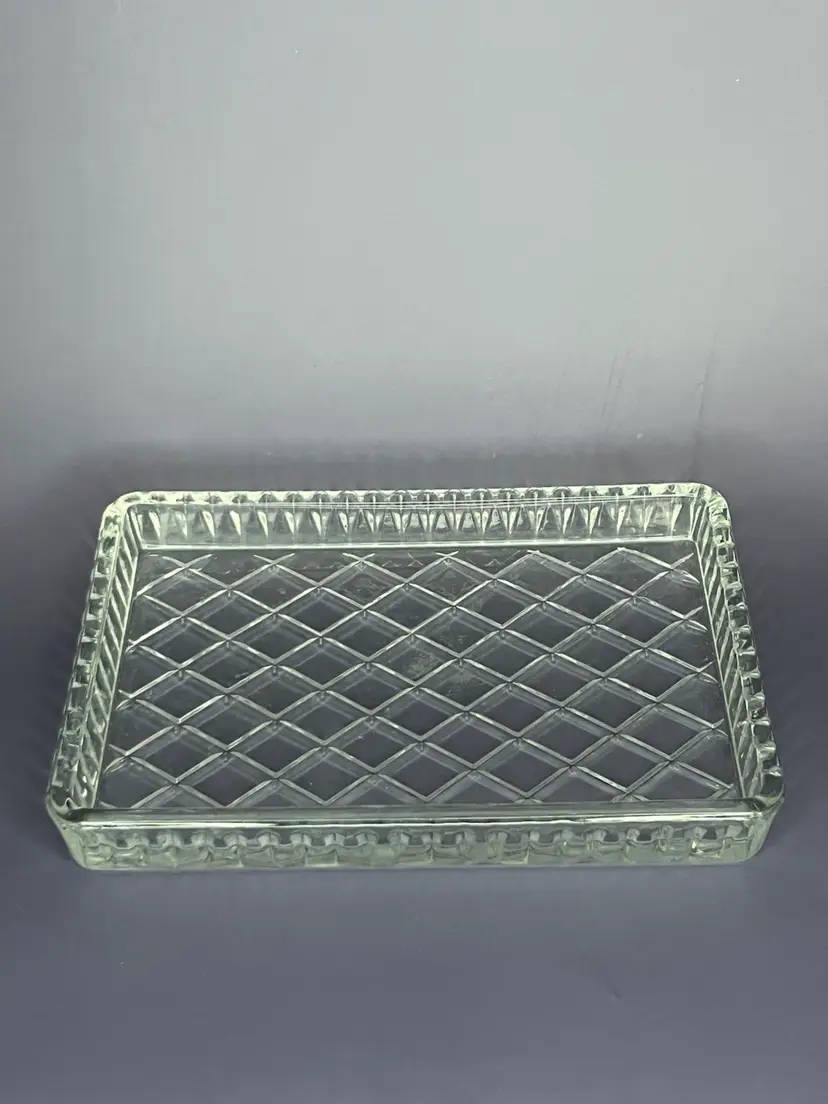 Vintage Lead Crystal Jewelry Tray