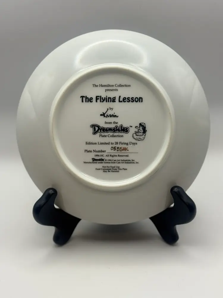 22026 - Vintage 1993 Collector’s Plate - Dreamsicles Series “The Flying Lesson" 6.25” Diameter