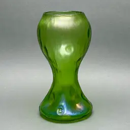 Antique Loetz Austria “Creta Rusticana” Art Nouveau Iridescent Green Art Glass Vase