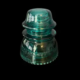 Vintage  aqua glass Hemingray 42 electrical insulator.
4.5” Tall By 4 “ Diameter Base