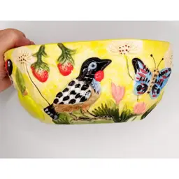 Anthropologie Nature Nurture Planter By Nathalie Lete, Black Bird Strawberries