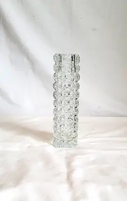 Vintage Clear Hobnail Glass Vase