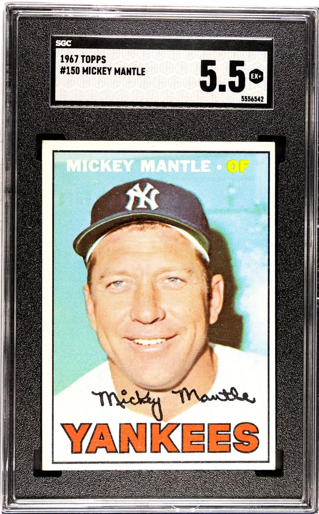 1967 Topps Mickey Mantle #150 SGC 5.5 EX+ Sharp Card Vintage HOF