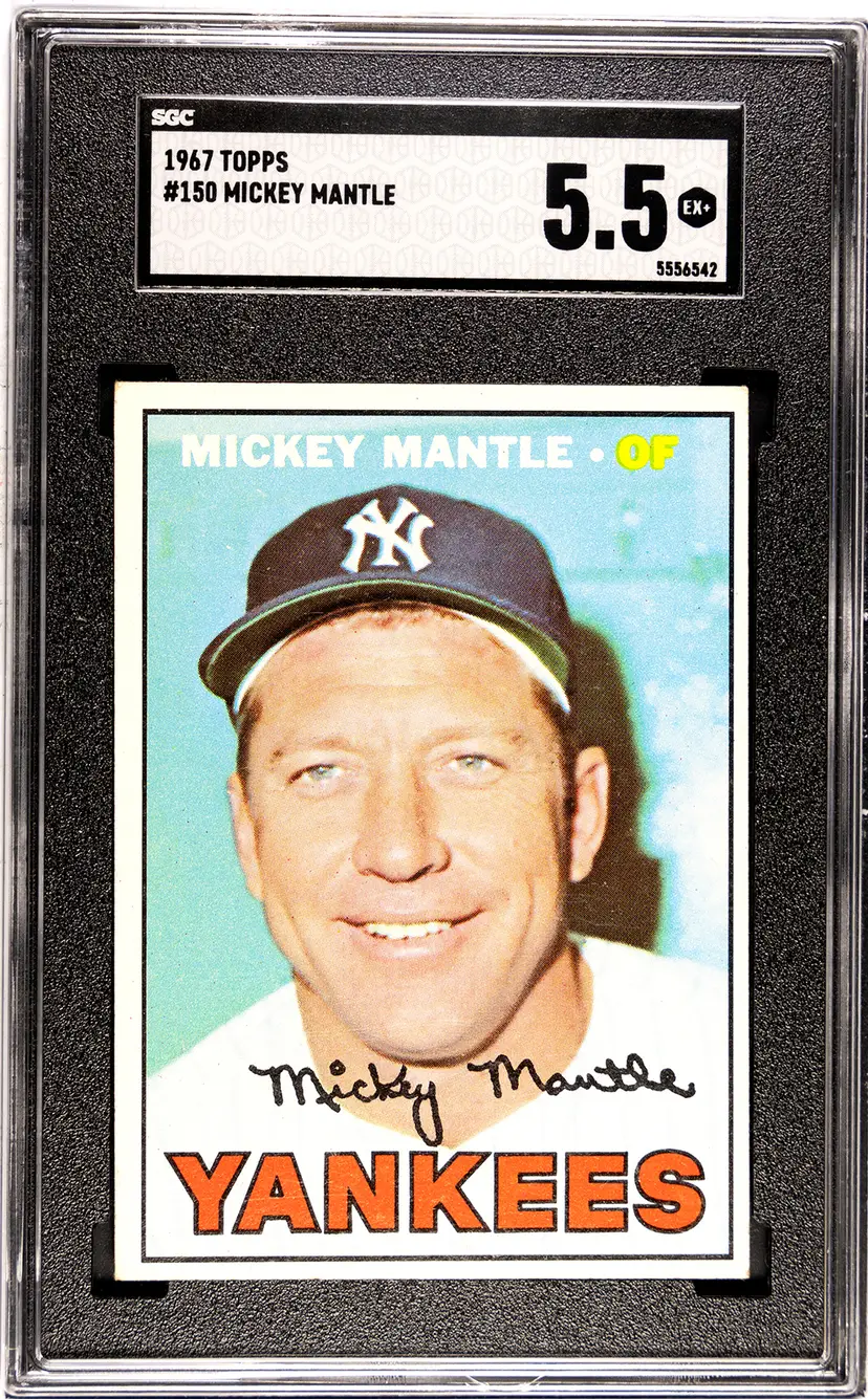 1967 Topps Mickey Mantle #150 SGC 5.5 EX+ Sharp Card Vintage HOF