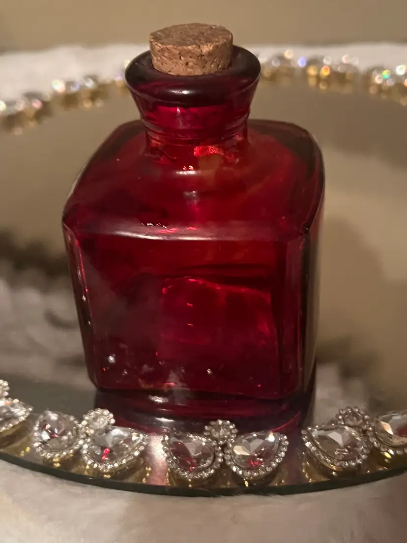 Miniature Red Glass Jar