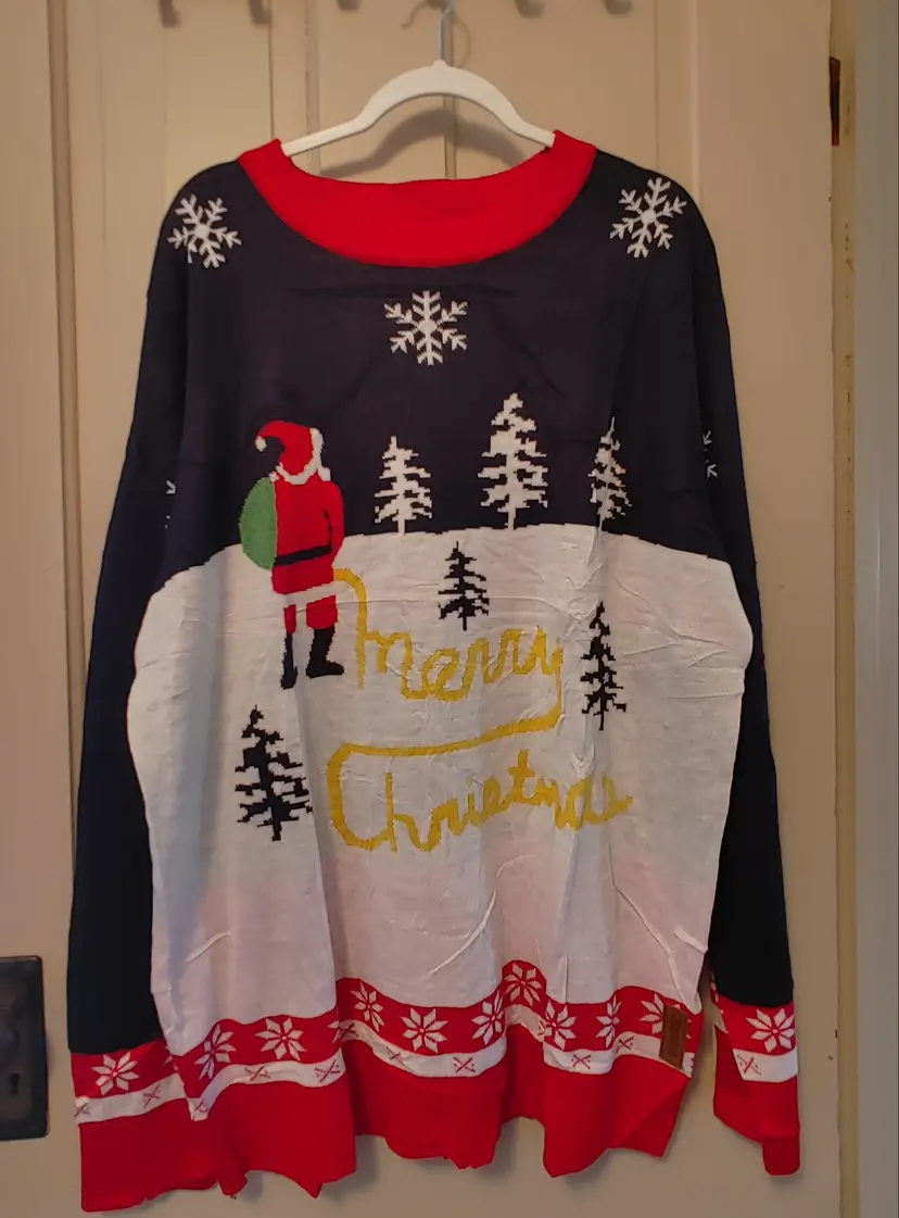 Men's Top- Brand: Tipsy Elves. Size 2XL. Santa Merry Christmas sweater. 100% acrylic. No callouts.
