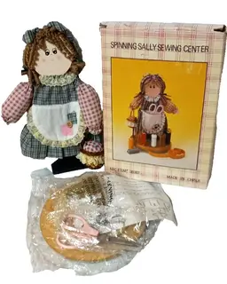 VTG Spinning Sally Sewing Center Storage Caddy Organizer Scissors