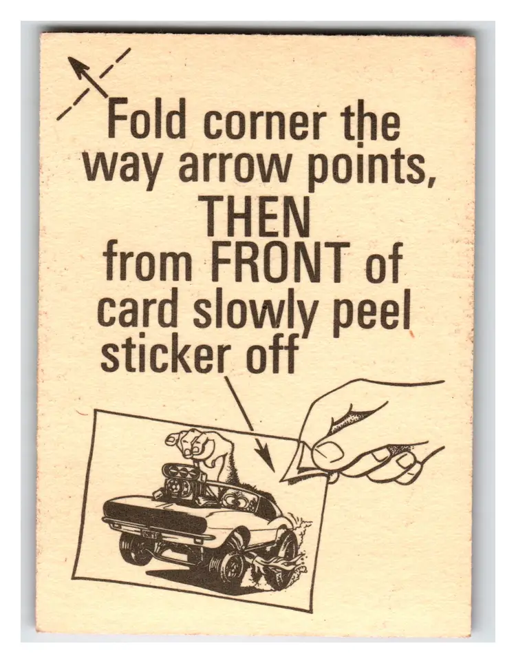 Hot Odd Rod Monster Car Sticker Single #124 Cartoon Weird-Ohs Style