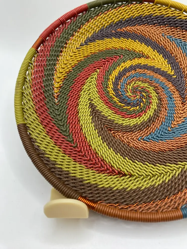 Zulu Wire Shallow Basket African