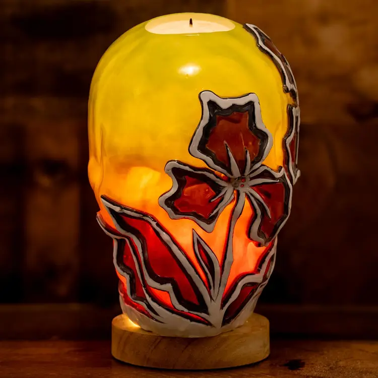 GLOW CANDLE: JS-3011-ANTIQUE PETALS