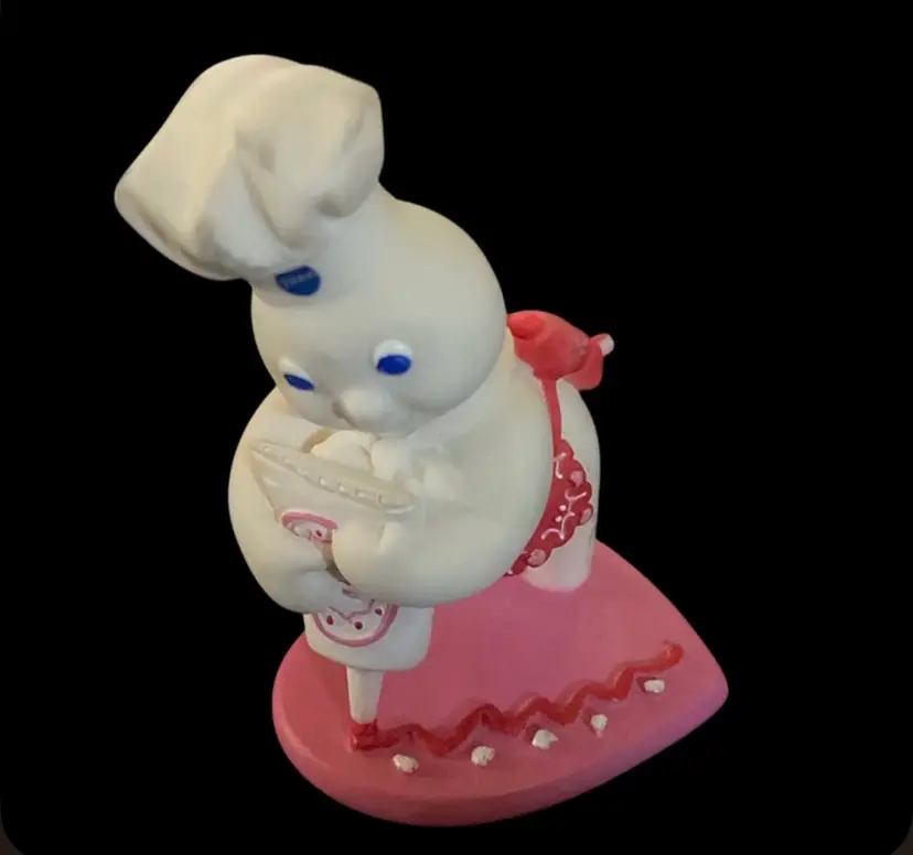 #04- 1997 The Danbury Mint Miniature Pillsbury Doughboy Calendar Figurine "February"