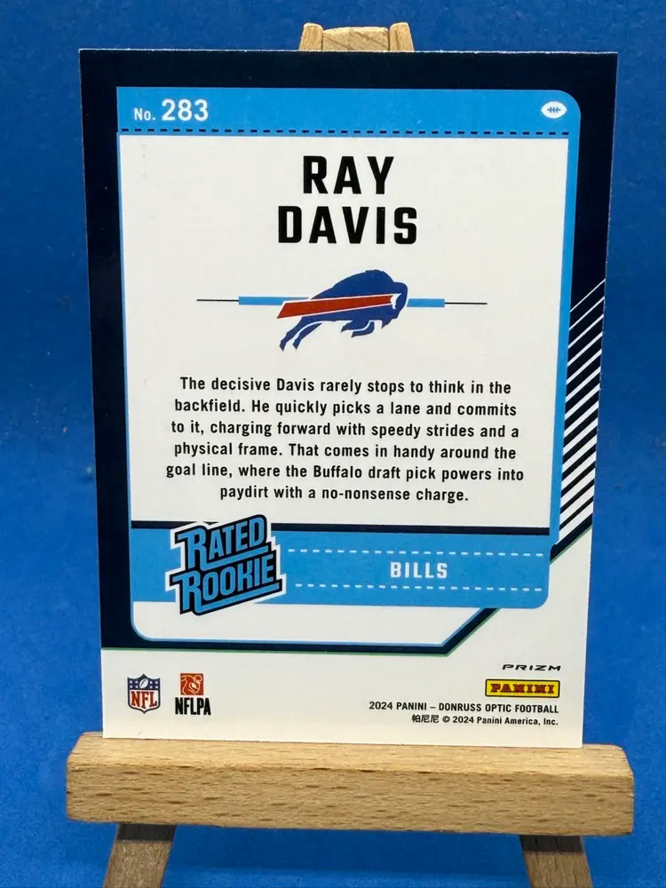 2024 Optic Ray Davis RC Green Hyper #283 Buffalo Bills A21