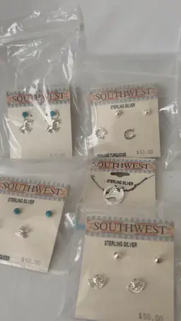 Southwest Jewelry Pierced Earrings And Necklaces