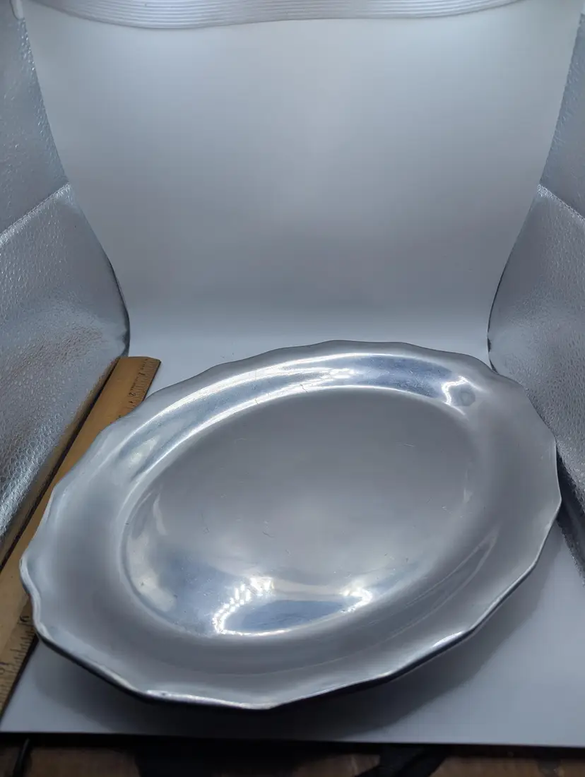 Vintage RWP Wilton Columbia PA Pewter Oval Serving Platter