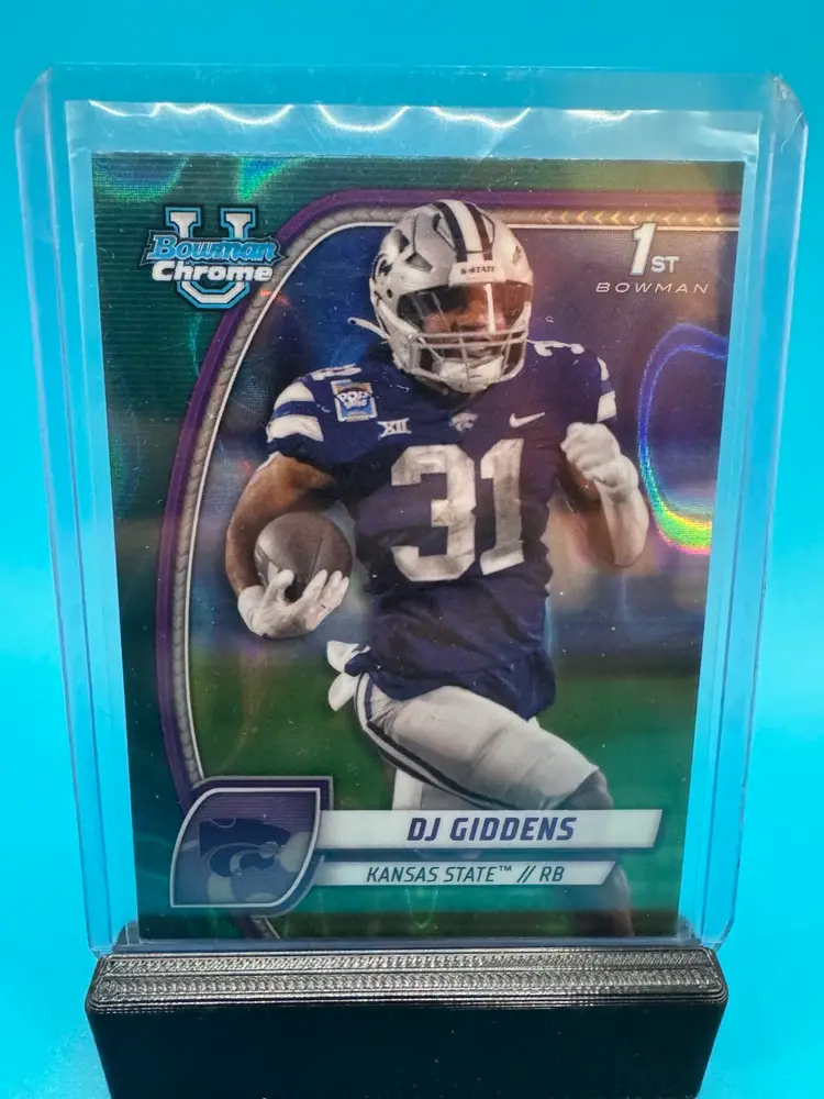 DJ Giddens 1st Bowman Chrome U Teal Lava Refractor Indianapolis Colts