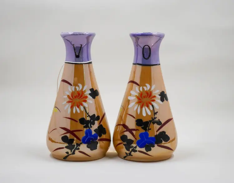 Vintage Lusterware 3-piece Condiment Set
