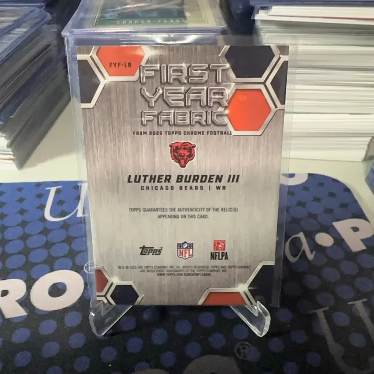 Luther Burden First Year Fabric 1/25! 3-color Chunk! Chicago Bears