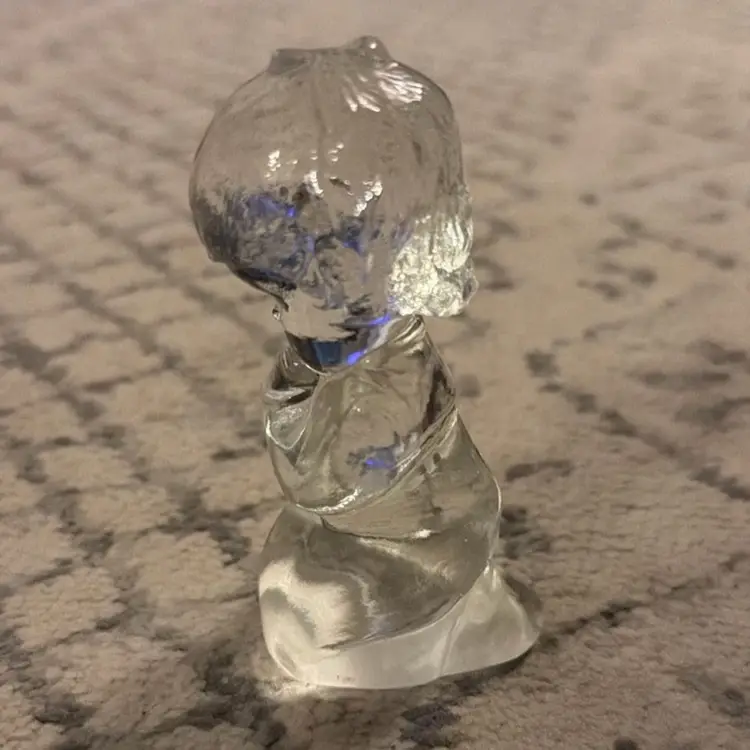 Glows! Vintage Fenton Girl Praying Figurine - 4”