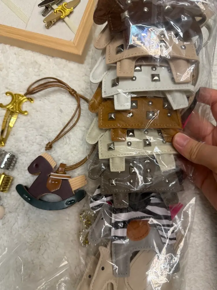 Year Of Horse Pendant-Bag Keychain 100%Leather