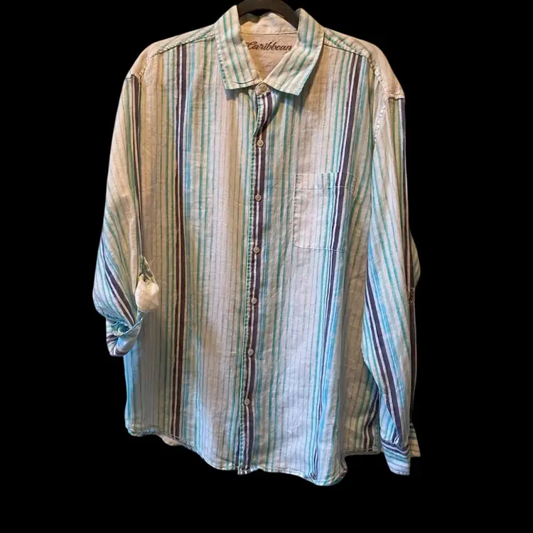 Caribbean Men Button Up Shirt