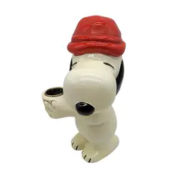 Vintage Snoopy Ceramic Candle Holder By Hallmark Handcrafted In Japan