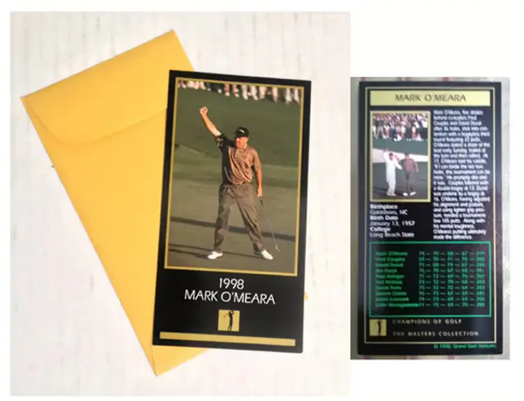 Rarer Than Tiger Woods 1997 Golf Card! - 1998 Mark O'Meara Grand Slam Ventures