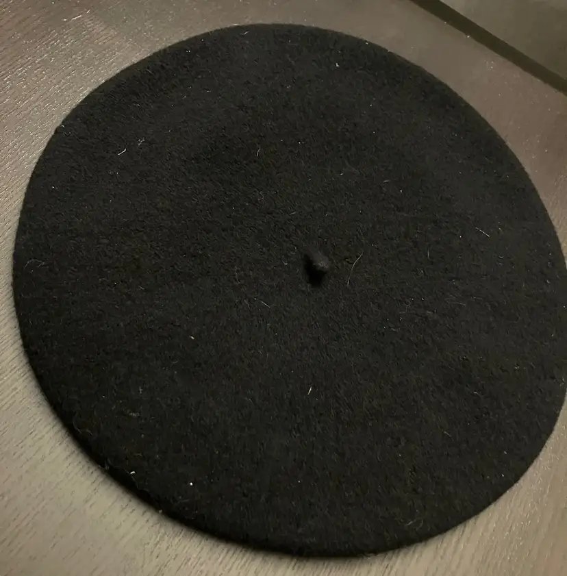 VTG Madcaps Black Wool Beret New York Lined