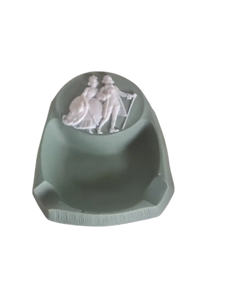 German Green Jasperware Decorative Ashtray