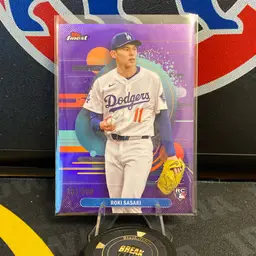 2025 Topps Finest Roki Sasaki Uncommon Purple Refractor /200 Los Angeles Dodgers