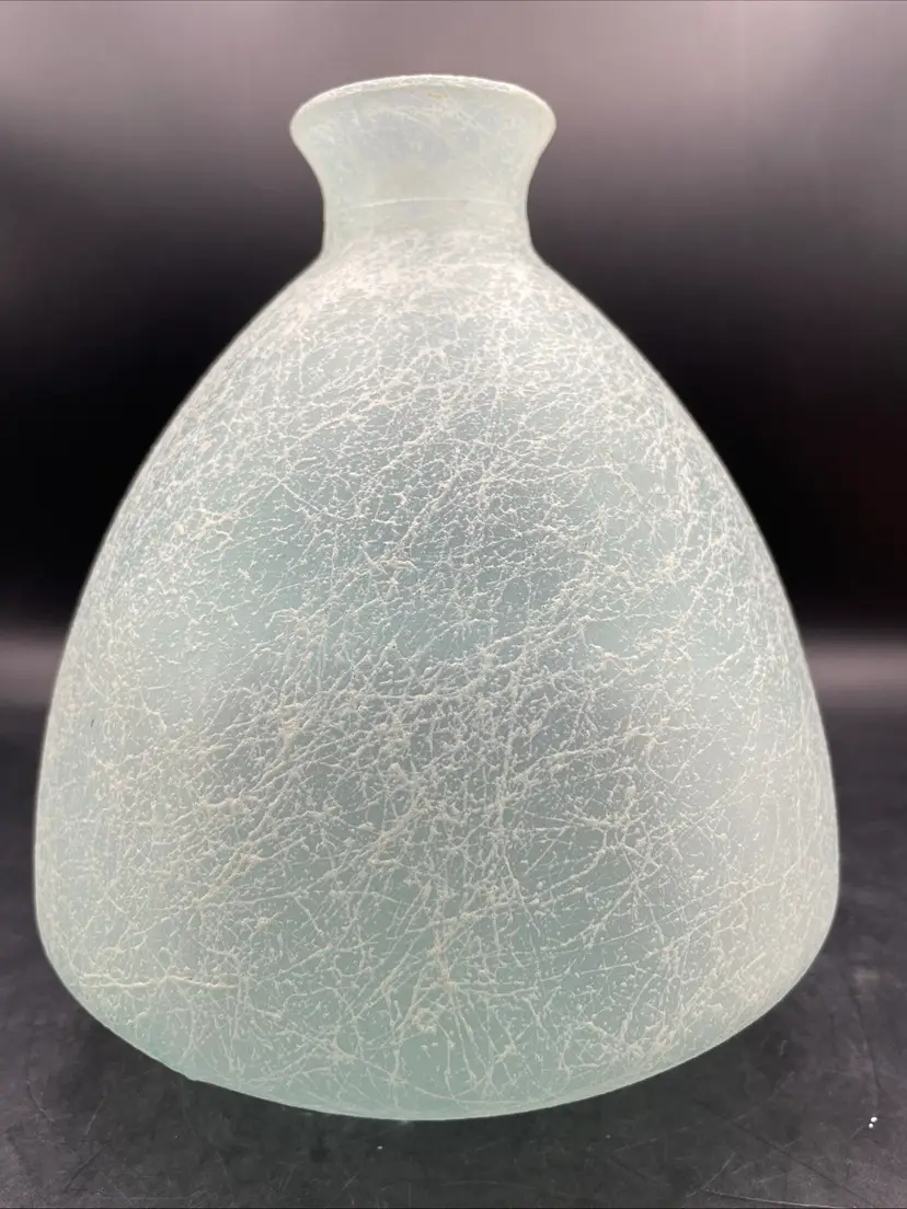 VTG Spaghetti String Green Vase