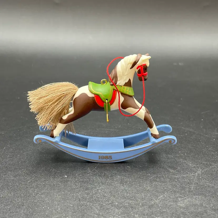 Hallmark Rocking Horse Christmas Ornament 5th in Series VTG 1985 Original Box
