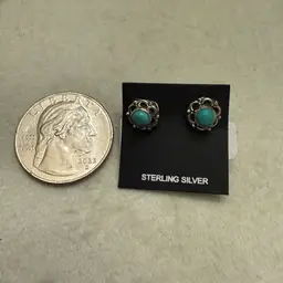 New Sterling Turquoise Earrings